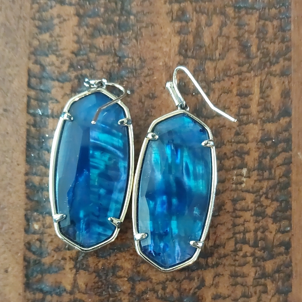 Elegant Blue Dangle Earrings